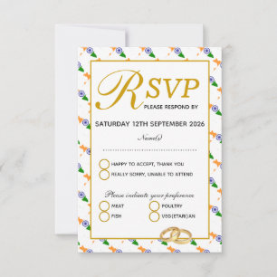 INDIA Wedding Celebration RSVP-reactiekaart RSVP Kaartje