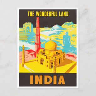 India wonderbaarlijke landvintonijnreis briefkaart