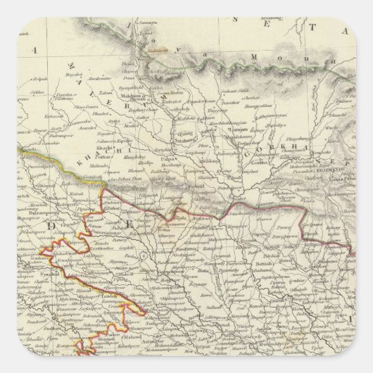 India X Vierkante Sticker (Voorkant)