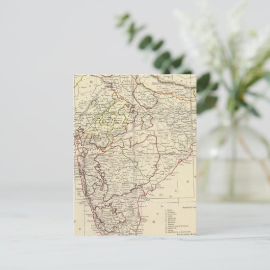 India XII Index-kaart Briefkaart (Staand voorkant)