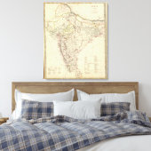 India XII Index-kaart Canvas Afdruk (Insitu (Slaapkamer))