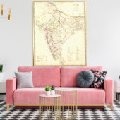 India XII Index-kaart Canvas Afdruk (Insitu (Woonkamer))