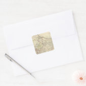 India XII Index-kaart Vierkante Sticker (Envelop)