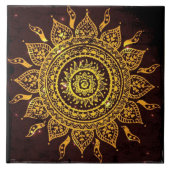  India Zonnemotif God Tegeltje (Voorkant)