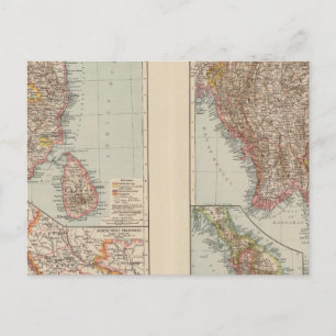 India Zuid, Birma, Maleis Briefkaart