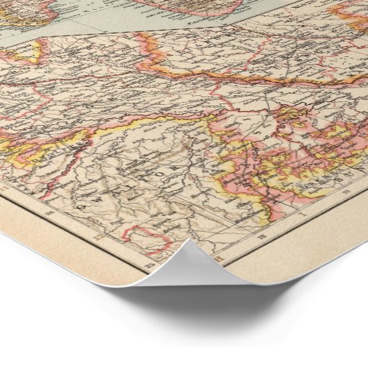 India Zuid, Birma, Maleis Poster (Hoek)