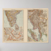India Zuid, Birma, Maleis Poster (Voorkant)