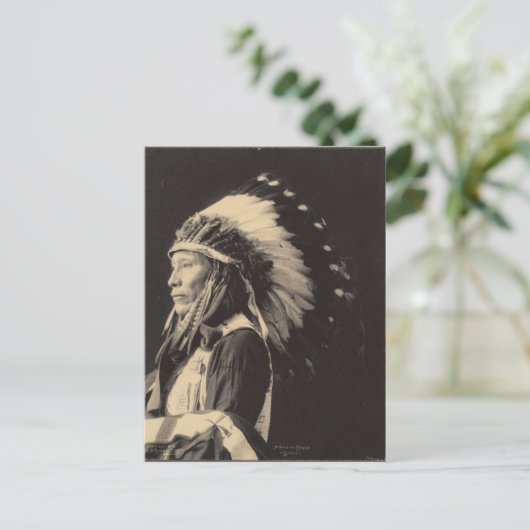  indiaan : Afraid of Eagle, Sioux - Briefkaart (Staand voorkant)