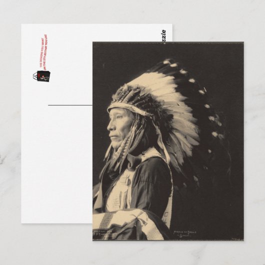  indiaan : Afraid of Eagle, Sioux - Briefkaart (Voorkant / Achterkant)