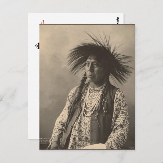 indiaan : Antoine Moise, Flathead - Briefkaart (Voorkant / Achterkant)