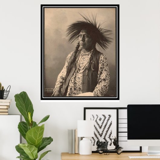 -indiaan: Antoine Moise, Flathead - Poster (Thuiskantoor)