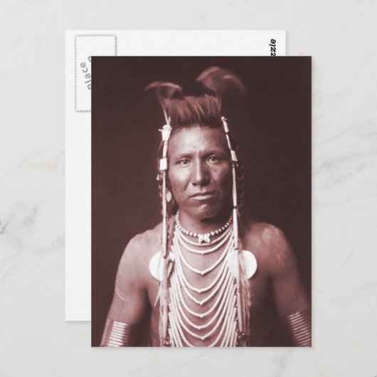 Indiaan, Ben Long Ear Briefkaart (Voorkant / Achterkant)