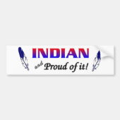 indiaan bumpersticker (Voorkant)