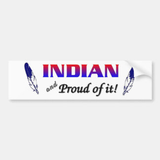 indiaan bumpersticker