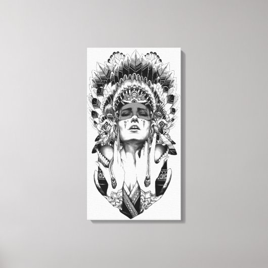 Indiaan Canvas Afdruk (Voorkant)