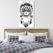 Indiaan Canvas Afdruk (Insitu (Slaapkamer))