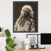  indiaan : Chief American Horse , Sioux - Poster (Thuiskantoor)