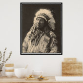  indiaan : Chief American Horse , Sioux - Poster (Keuken)