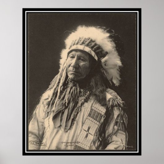 indiaan : Chief American Horse , Sioux - Poster (Voorkant)