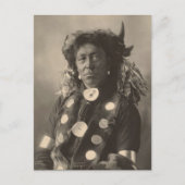  indiaan : Cloud Man, Assinaboine - Briefkaart (Voorkant)