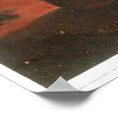 Indiaan door een kampvuur (0744A) Poster (Hoek)