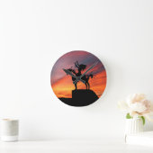 Indiaan en paard ronde klok (Huis)