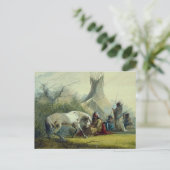 Indiaan en zijn Paard 1858 Briefkaart (Staand voorkant)