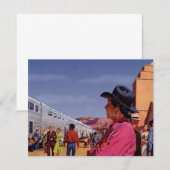  Indiaan op een treinstation (Voorkant / Achterkant)