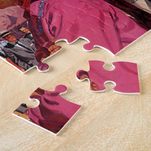  Indiaan op een treinstation Legpuzzel (Zijkant)