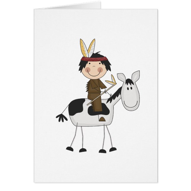 Indiaan op paardenoverhemden en cadeautjes (Voorkant)