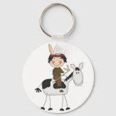 Indiaan op paardenoverhemden en cadeautjes sleutelhanger (Voorkant)