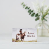  Indiaan op Pony Visitekaartje (Staand voorkant)