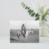 Indiaan te paard, 1907 briefkaart (Staand voorkant)