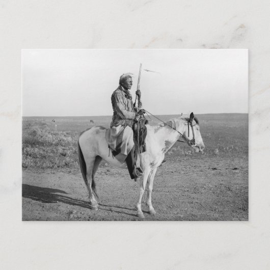 Indiaan te paard, 1907 briefkaart (Voorkant)