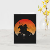Indiaan te paard op silhouet van bomen A Kaart (Gele Bloem)