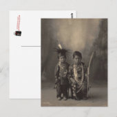  indiaan : Twee kleine messen, Sac en Fox - Briefkaart (Voorkant / Achterkant)