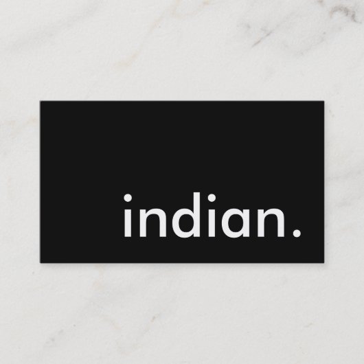 indiaan. visitekaartje (Voorkant)
