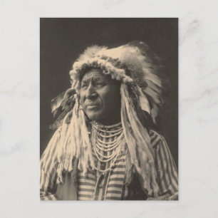 indiaan : White Swan, Crow - Briefkaart