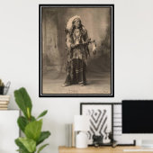 -indiaan: Zwart Man, Araferen - Poster (Thuiskantoor)