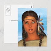 Indiaans-Amerikaans meisje Briefkaart (Voorkant / Achterkant)