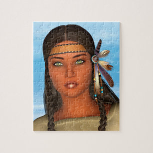 Indiaans-Amerikaans meisje Legpuzzel