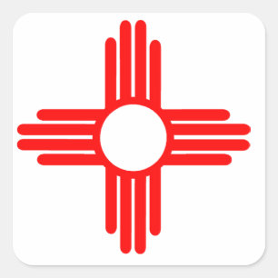 Indiaans-Amerikaans Zonne Symbool Vierkante Sticker