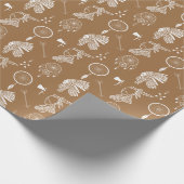 Indiaans Apache Chief Indiaans patroon Cadeaupapier (Hoek)