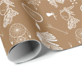 Indiaans Apache Chief Indiaans patroon Cadeaupapier (Rol Hoek)