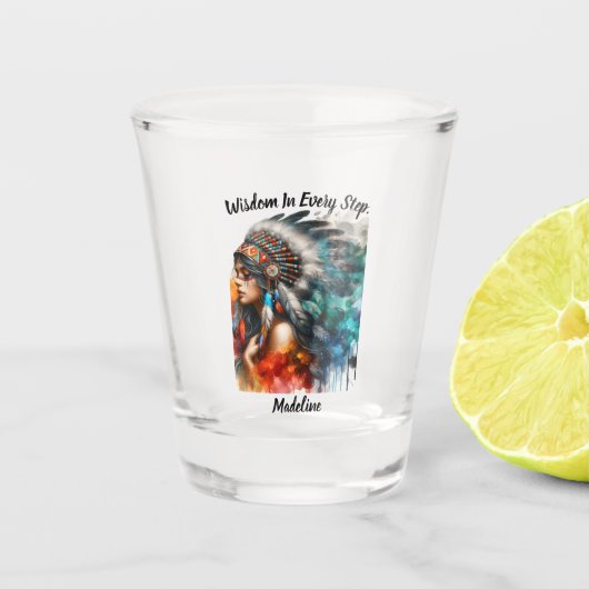 Indiaans cultureel erfgoed shot glas (Voorkant)