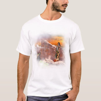 Indiaans echtpaar vignet t-shirt