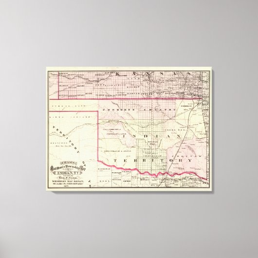 Indiaans grondgebied canvas afdruk (Voorkant)