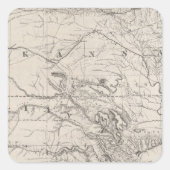 Indiaans grondgebied vierkante sticker (Voorkant)