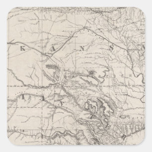 Indiaans grondgebied vierkante sticker