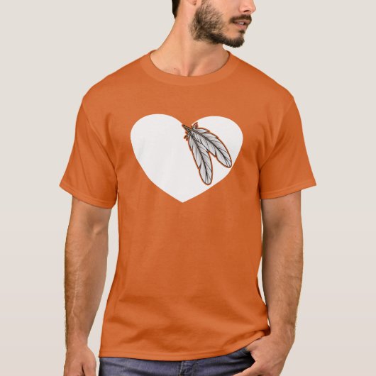 Indiaans hart Indiaans Indiaans T-shirt (Voorkant)